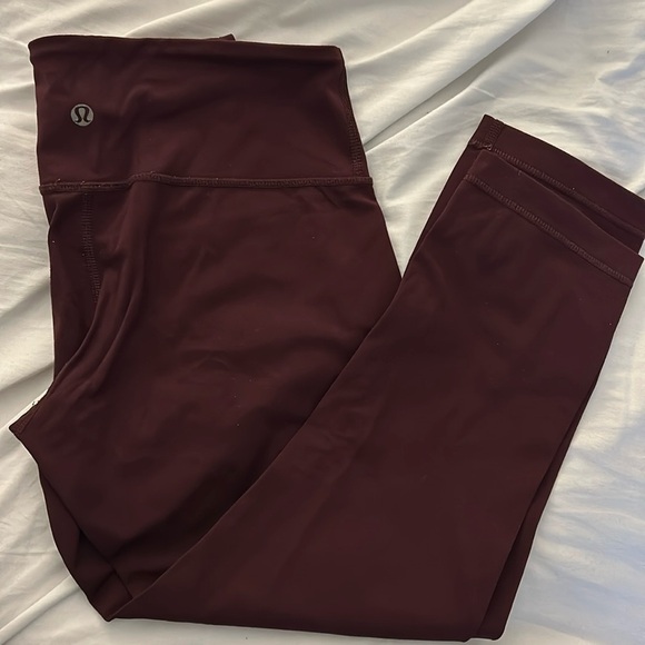 lululemon athletica Pants - Lululemon Capris leggings Burgundy 6